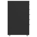 Mobile File Cabinet Black 28x41x69 cm Metal
