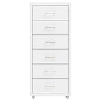 Mobile File Cabinet White 28x41x69 cm Metal