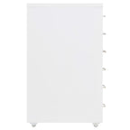 Mobile File Cabinet White 28x41x69 cm Metal