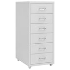 Mobile File Cabinet Grey 28x41x69 cm Metal