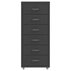 Mobile File Cabinet Anthracite 28x41x69 cm Metal