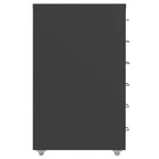 Mobile File Cabinet Anthracite 28x41x69 cm Metal