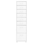 Mobile File Cabinet White 28x41x109 cm Metal
