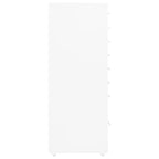 Mobile File Cabinet White 28x41x109 cm Metal