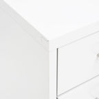 Mobile File Cabinet White 28x41x109 cm Metal
