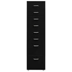 Mobile File Cabinet Black 28x41x109 cm Metal
