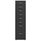 Mobile File Cabinet Anthracite 28x41x109 cm Metal