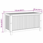 Garden Storage Box 113x50x58 cm Solid Acacia Wood