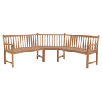 Garden Corner Bench 185x185x90 cm Solid Teak Wood