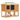 Animal Rabbit Cage Double Floor Solid Fir Wood
