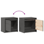 Bedside Cabinets 2 pcs Grey 40x30.5x40 cm Solid Pinewood