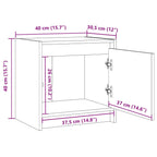 Bedside Cabinets 2 pcs Grey 40x30.5x40 cm Solid Pinewood