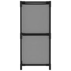 Storage Cabinet with 4 Fabric Baskets Grey 63x30x71 cm Steel
