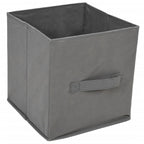 Storage Cabinet with 4 Fabric Baskets Grey 63x30x71 cm Steel