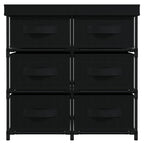 Storage Cabinet with 6 Drawers 55x29x55 cm Black Steel