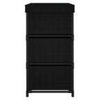 Storage Cabinet with 6 Drawers 55x29x55 cm Black Steel