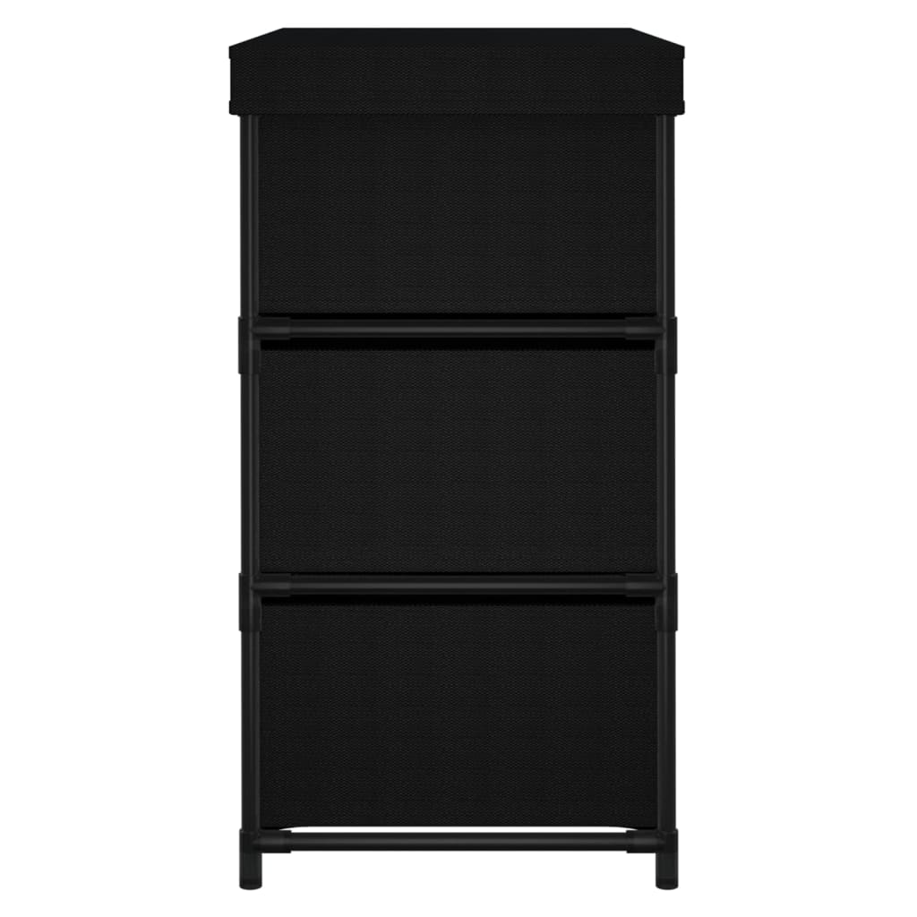 Storage Cabinet with 6 Drawers 55x29x55 cm Black Steel