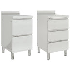 Commercial Kitchen Cabinets With 3 Drawers 2 Pcs 50X60X96 Cm