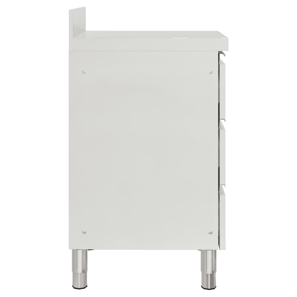 Commercial Kitchen Cabinets With 3 Drawers 2 Pcs 50X60X96 Cm