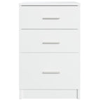 Bed Cabinet White 40x40x63 cm Engineered Wood