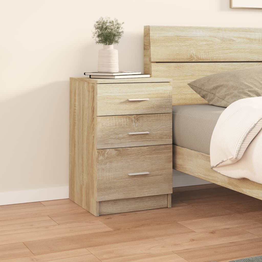 Bed Cabinet Sonoma Oak 40x40x63 cm Engineered Wood