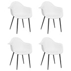 Dining Chairs 4 pcs White PP