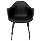 Dining Chairs 4 pcs Black PP