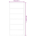 Sliding Door with Hardware Set ESG Glass&Aluminium 90x205 cm