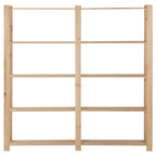 5-Tier Storage Rack 170x28.5x170 cm Solid Pinewood