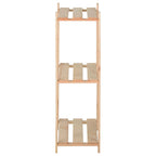 3-Tier Storage Rack Solid Pinewood