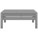 Garden Footstool Grey Solid Pinewood