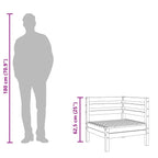 Garden Corner Sofas 2 pcs Solid Pinewood