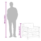 Garden Middle Sofas 2 pcs Solid Pinewood