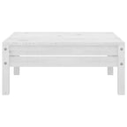 4 Piece Garden Lounge Set Solid Pinewood White