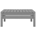 4 Piece Garden Lounge Set Solid Pinewood Grey