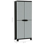 Plastic Cabinet 68x39x171.5 cm Rattan Design