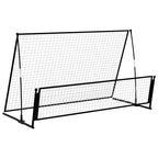 2 in 1 Soccer Rebounder Football Goal 202x104x120 cm Steel