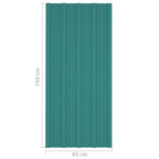 Roof Panels 12 pcs Galvanised Steel Green 100x45 cm