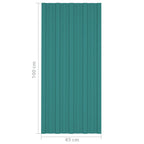 Roof Panels 36 pcs Galvanised Steel Green 100x45 cm