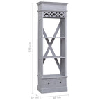 Highboard 60x30x175 cm Solid Mahogany Wood