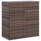 Garden Cushion Box PE Rattan 100x49x103.5 cm Brown
