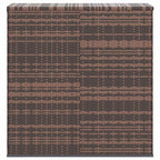 Garden Cushion Box PE Rattan 100x49x103.5 cm Brown