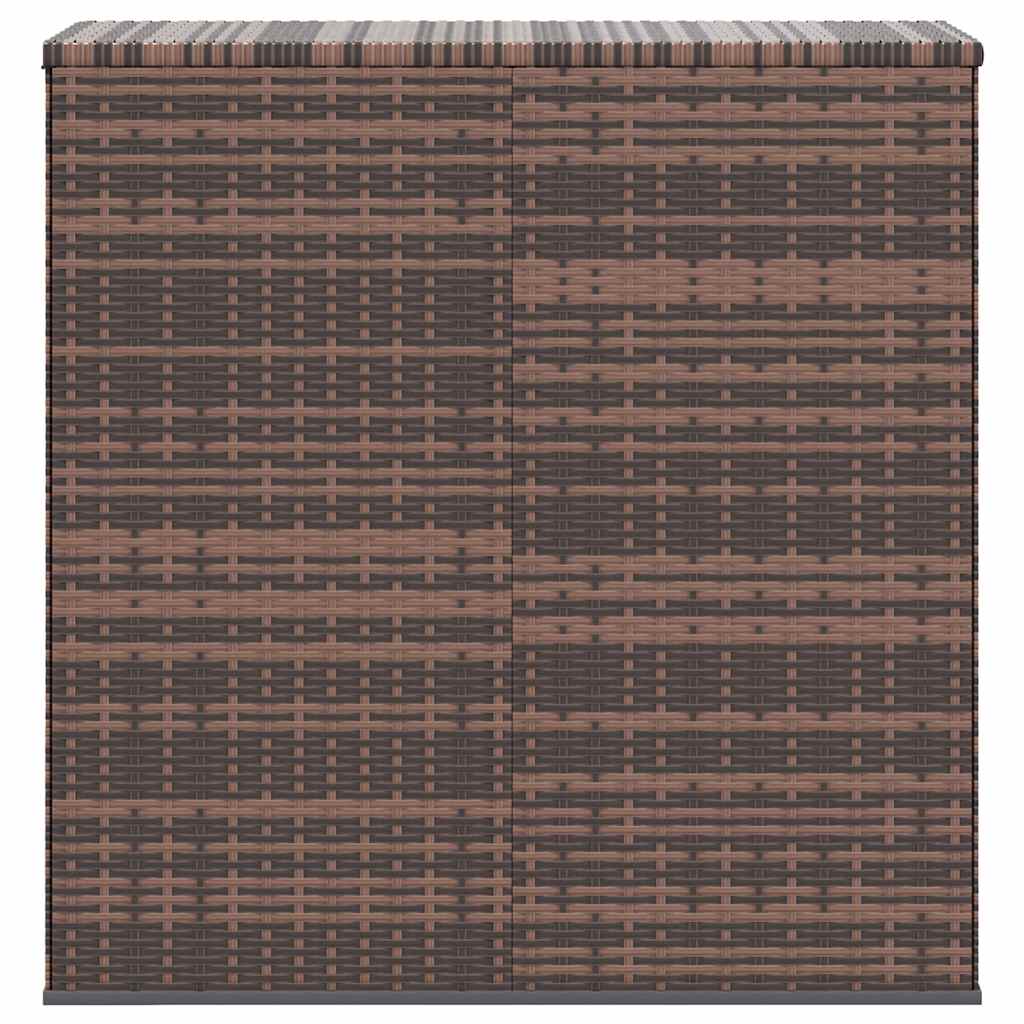 Garden Cushion Box PE Rattan 100x49x103.5 cm Brown