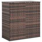 Garden Cushion Box PE Rattan 100x49x103.5 cm Brown