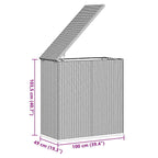 Garden Cushion Box PE Rattan 100x49x103.5 cm Brown