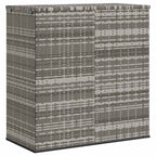 Garden Cushion Box PE Rattan 100x49x103.5 cm Grey