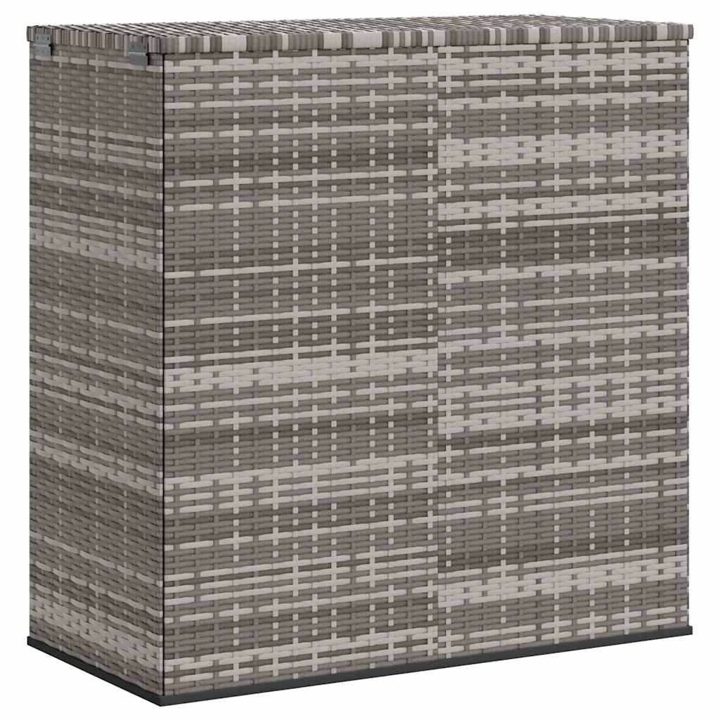 Garden Cushion Box PE Rattan 100x49x103.5 cm Grey