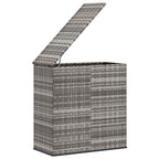Garden Cushion Box PE Rattan 100x49x103.5 cm Grey