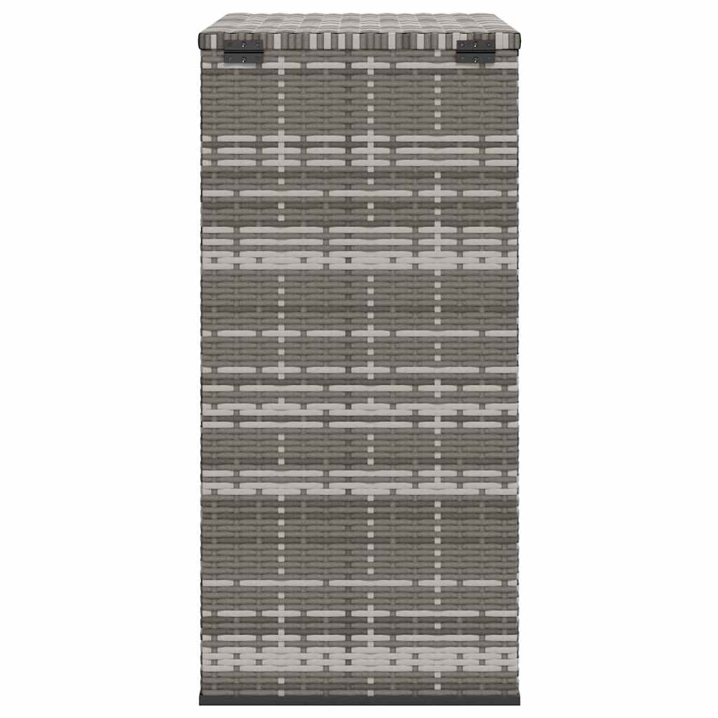 Garden Cushion Box PE Rattan 100x49x103.5 cm Grey