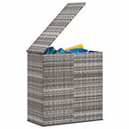 Garden Cushion Box PE Rattan 100x49x103.5 cm Grey